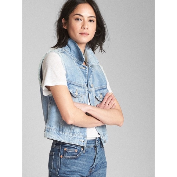 gap jean vest